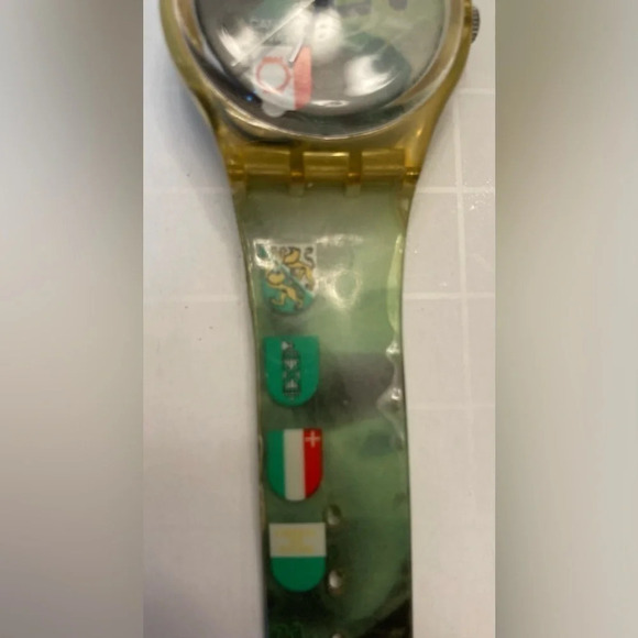 SWATCH Watch Vintage Olympics Men’s Women’s Unisex Multi-National Flags RARE HTF - Picture 8 of 10